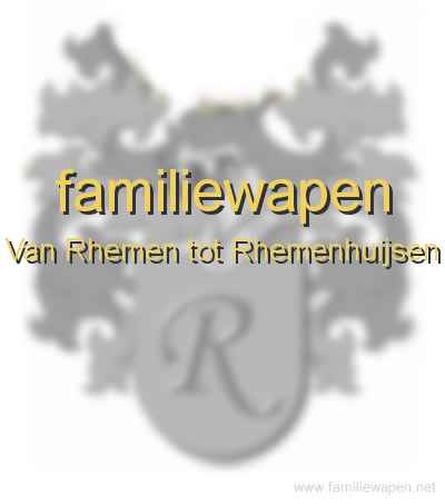 familiewapen Van Rhemen tot Rhemenhuijsen