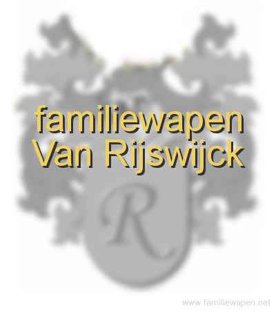 familiewapen Van Rijswijck