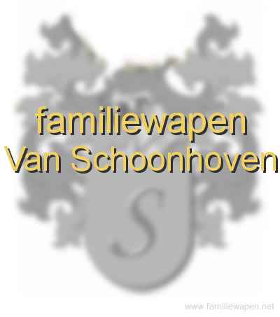 familiewapen Van Schoonhoven