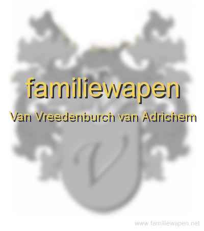 familiewapen Van Vreedenburch van Adrichem