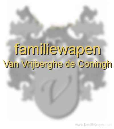 familiewapen Van Vrijberghe de Coningh