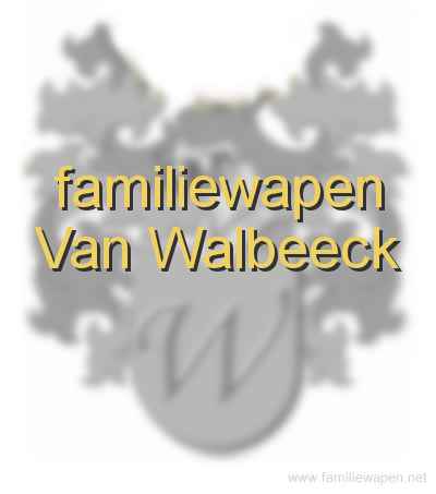 familiewapen Van Walbeeck