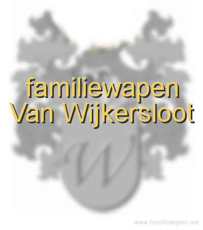 familiewapen Van Wijkersloot