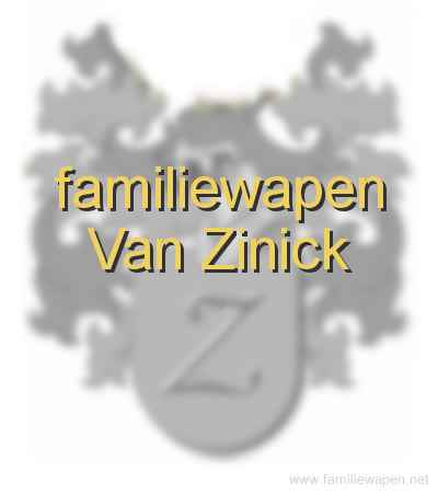 familiewapen Van Zinick