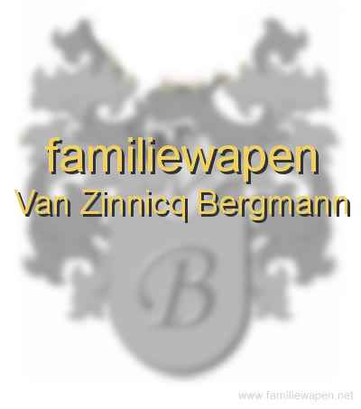 familiewapen Van Zinnicq Bergmann