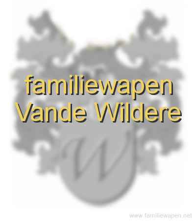 familiewapen Vande Wildere