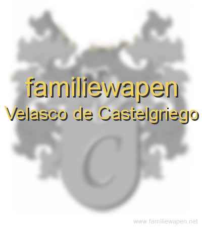 familiewapen Velasco de Castelgriego