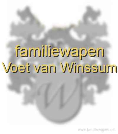 familiewapen Voet van Winssum