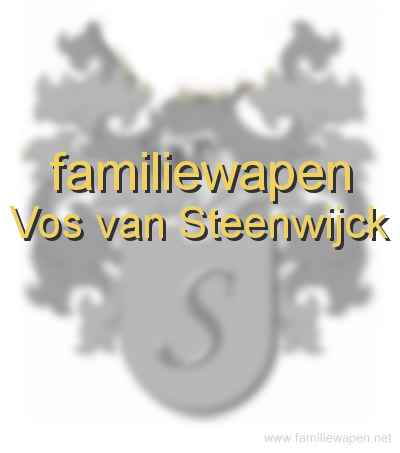 familiewapen Vos van Steenwijck