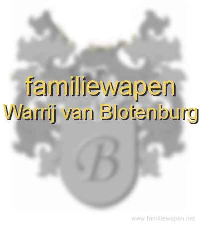 familiewapen Warrij van Blotenburg