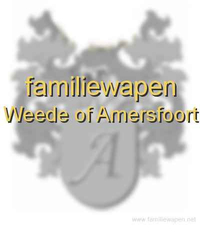 familiewapen Weede of Amersfoort