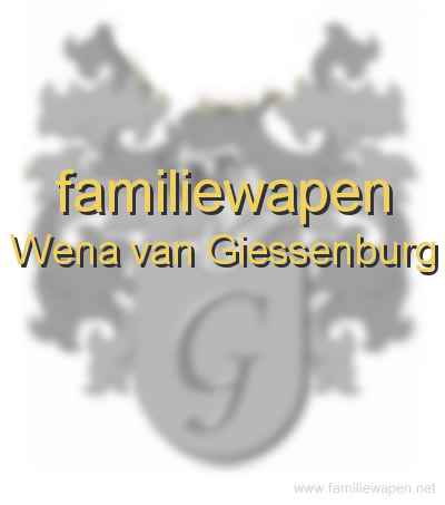 familiewapen Wena van Giessenburg