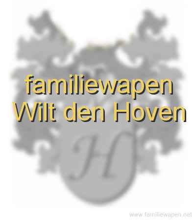 familiewapen Wilt den Hoven