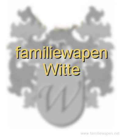 familiewapen Witte