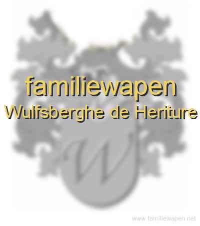 familiewapen Wulfsberghe de Heriture